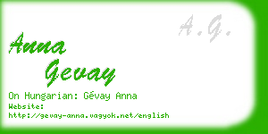 anna gevay business card